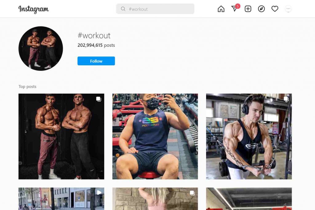 Workout Fitness hashtags for Instagram