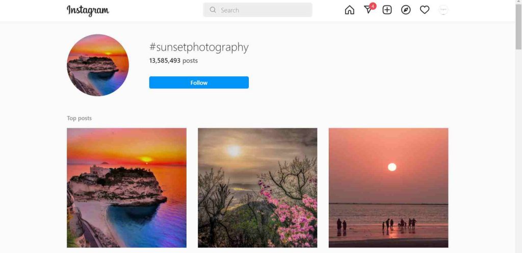 Sunset photography Hashtags