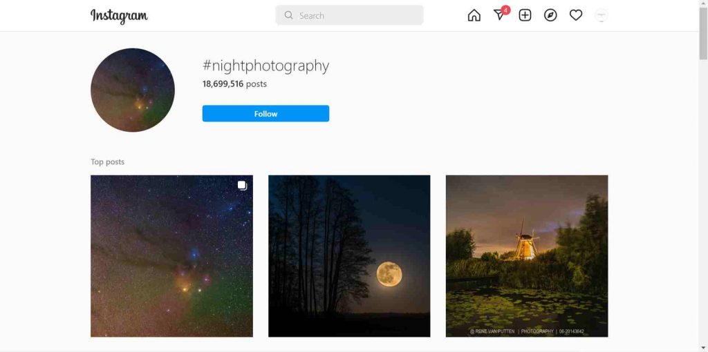 night photography Hashtag