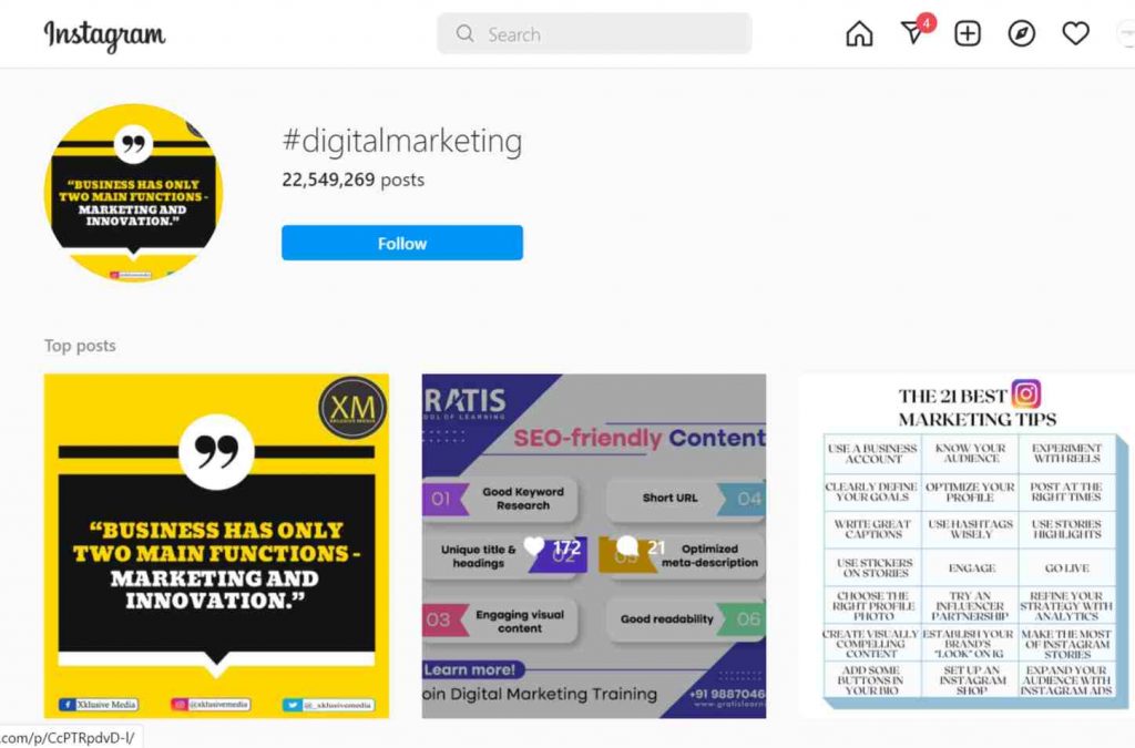 digital marketing hashtag