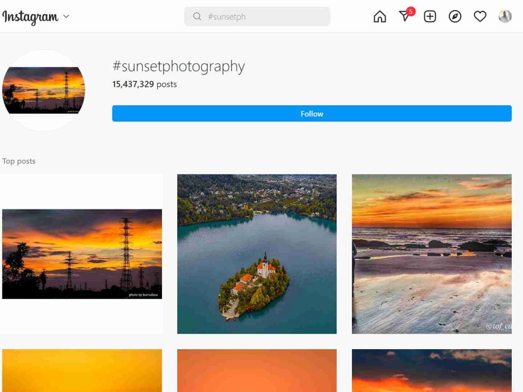 sunset photography Instagram Hashtags