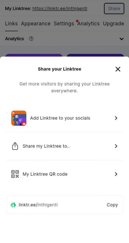How to use linktree