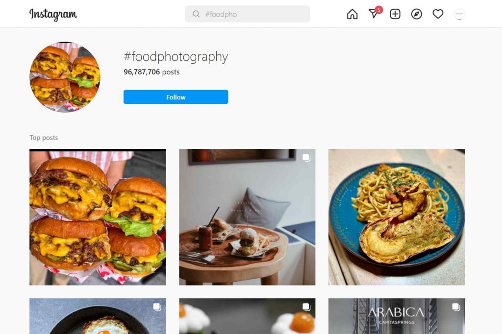 Food photography hashtags