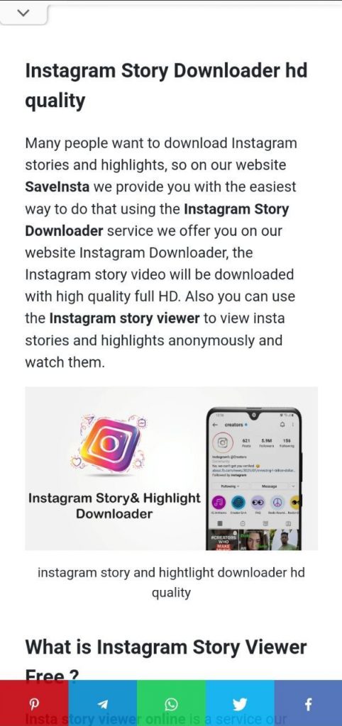 Instagram story saver