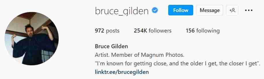 Bruce-best photographers on Instagram