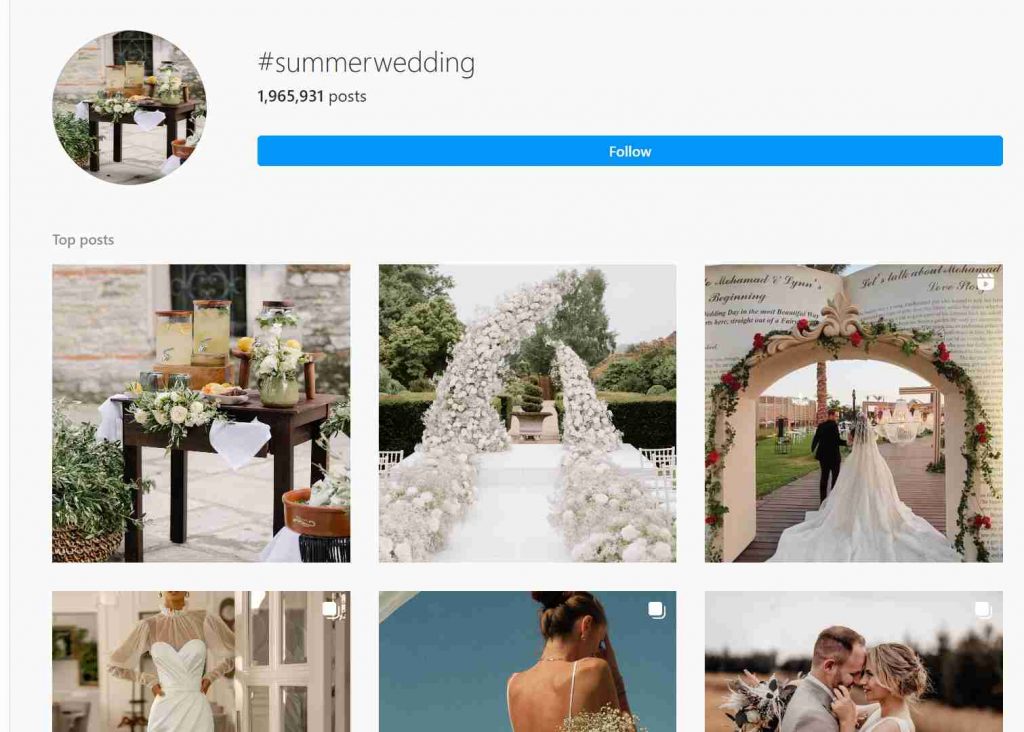 summer wedding hashtags