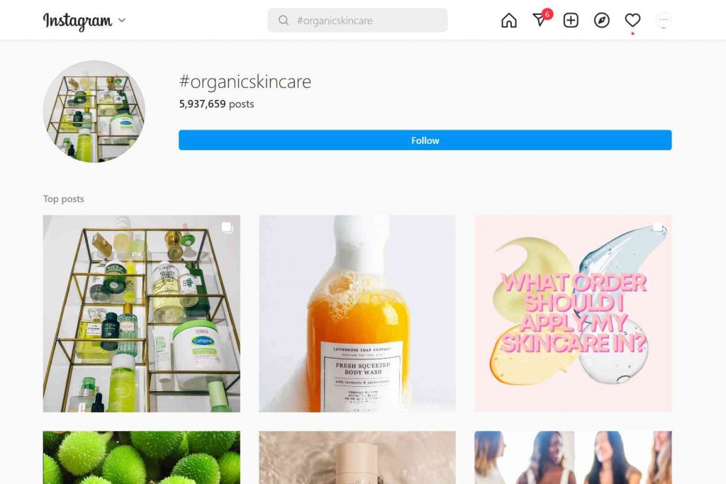 Organic Skincare Hashtags for Instagram