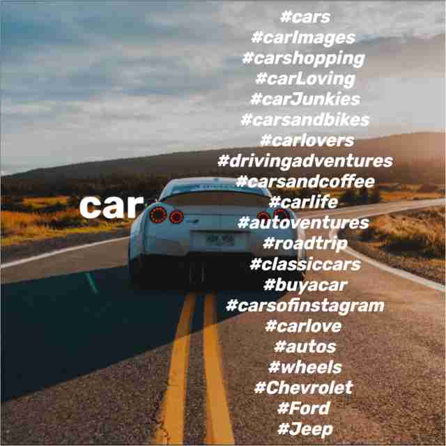 trending car hashtags on Instagram