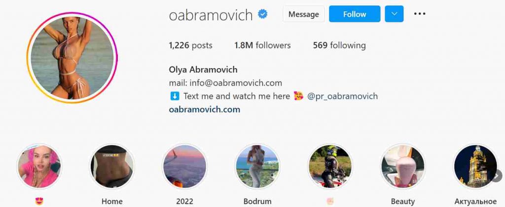Olya Abramovich - Top Instagram Influencers 